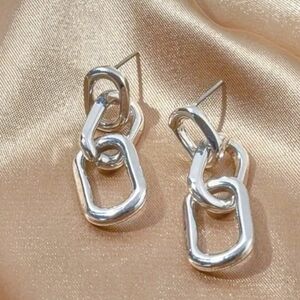 Silver Chain Link Earrings